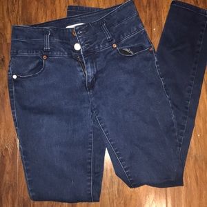 dark blue skinny jeans